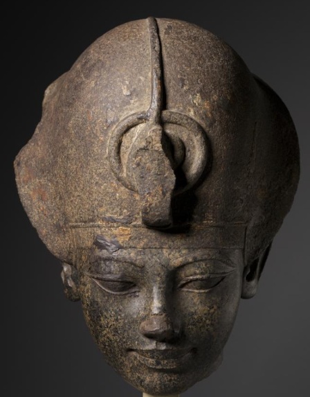 Amenhotep III Wearing the Blue Crown, ca. 1391-1352, 18th Dynasty, New Kingdo, Cleveland Museum of Art, 1952.513